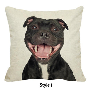 Smiley Staffy Pillow Case