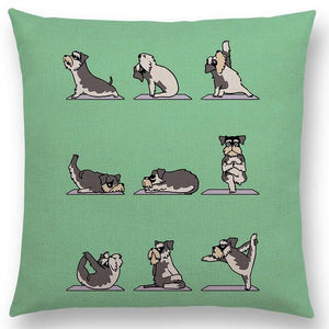 Schnauzer Yoga Pillow Case
