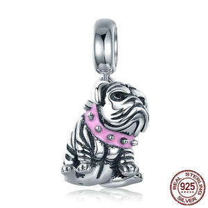 925 Sterling Silver English Bulldog Charm-charm-Ploocy-Ploocy