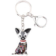 Chihuahua Spring Bloom Keychain