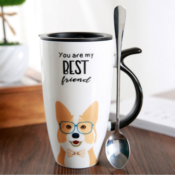 My Best Friend Mug, Lid and Spoon