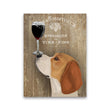 Wine Dog Vintage Canvas Poster