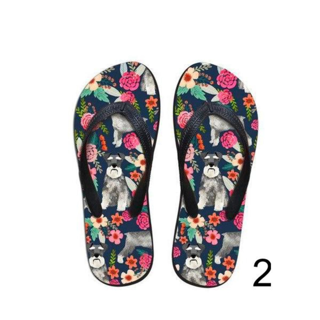 Schnauzer Flip Flops