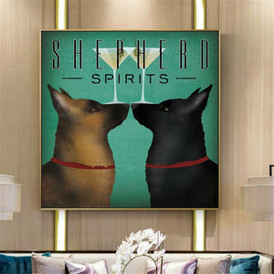 German Shepherd Spirits Canvas Poster