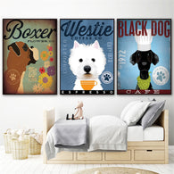 Vintage Dog Canvas Poster