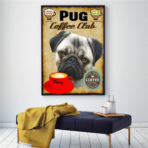 Vintage Dog Canvas Poster