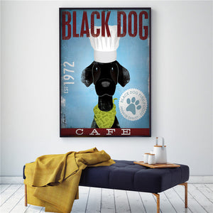 Vintage Dog Canvas Poster