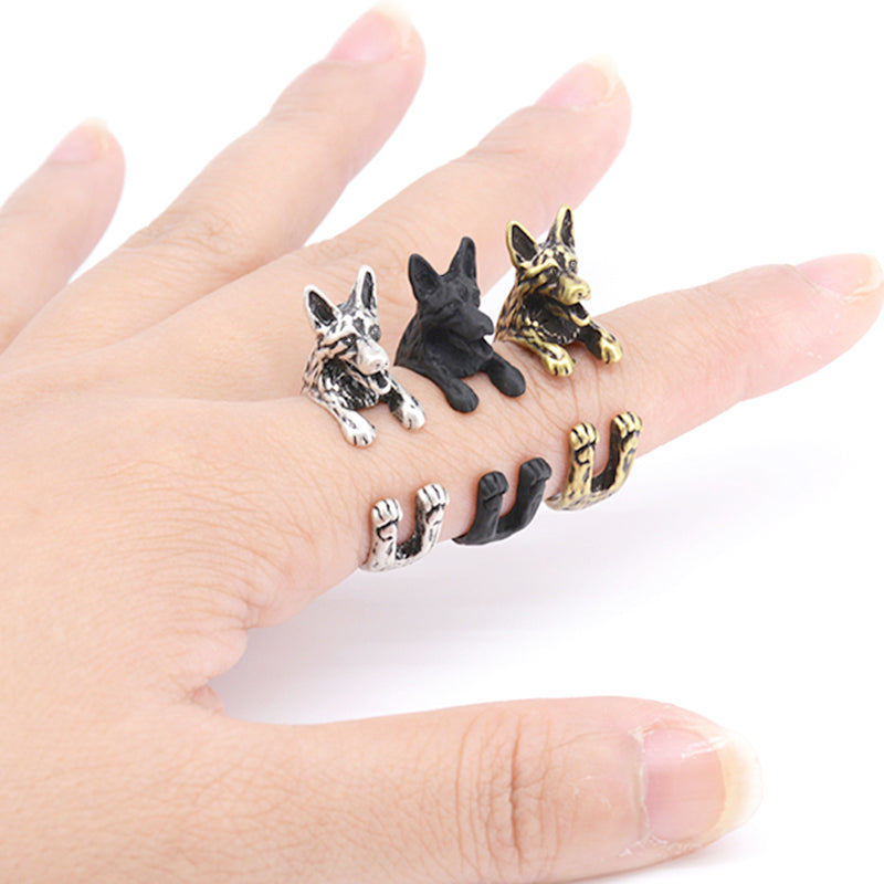 German Shepherd Hug Ring