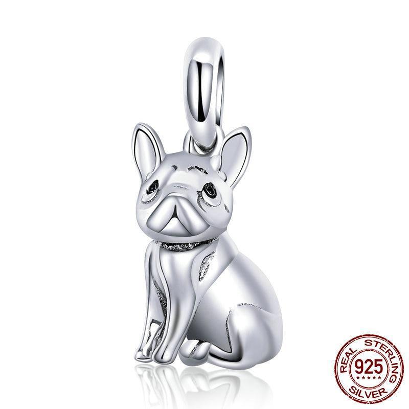925 Sterling Silver French Bulldog Charm-charm-Ploocy-Ploocy