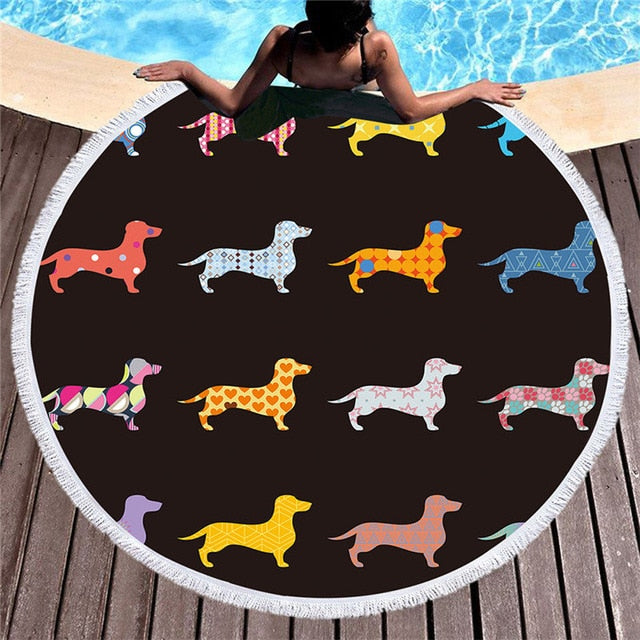Sausage Dogs Beach Towel