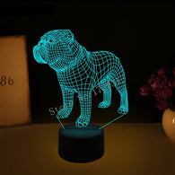 Bulldog 3D LED Lamp