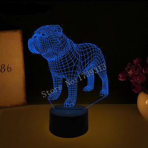 Bulldog 3D LED Lamp