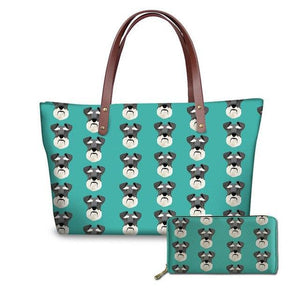 Schnauzer Face Bag & Wallet