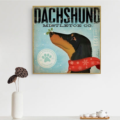 Schnauzer Vintage Canvas Poster