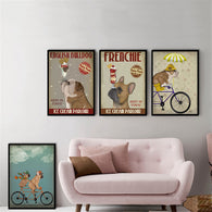 Vintage Bulldog Canvas Poster