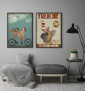 Vintage Bulldog Canvas Poster