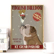 Vintage Bulldog Canvas Poster