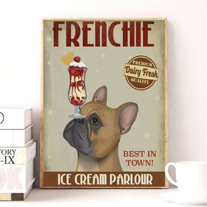 Vintage Bulldog Canvas Poster