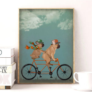 Vintage Bulldog Canvas Poster