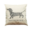 Bonjour Dachshund Pillow Case