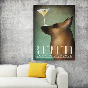 German Shepherd Vintage Poster