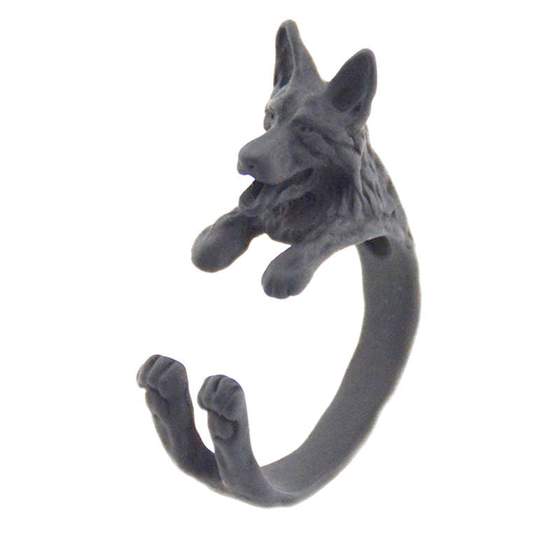 German Shepherd Hug Ring