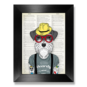 Tattoo Schnauzer Canvas Poster
