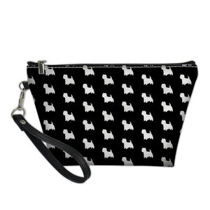 Floral Westie Cosmetic Case