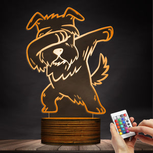 Dabbing Schnauzer Lamp