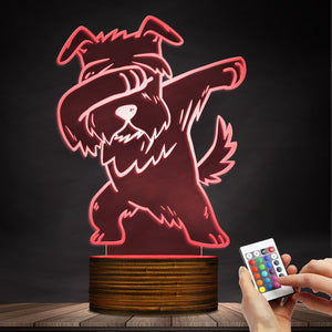 Dabbing Schnauzer Lamp