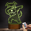 Dabbing Schnauzer Lamp