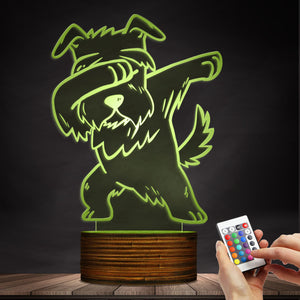 Dabbing Schnauzer Lamp