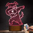 Dabbing Schnauzer Lamp