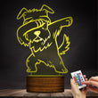 Dabbing Schnauzer Lamp