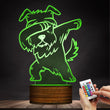 Dabbing Schnauzer Lamp