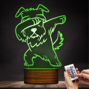Dabbing Schnauzer Lamp