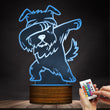 Dabbing Schnauzer Lamp
