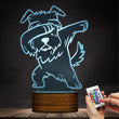 Dabbing Schnauzer Lamp