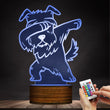 Dabbing Schnauzer Lamp