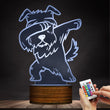 Dabbing Schnauzer Lamp