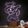 Dabbing Schnauzer Lamp