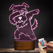 Dabbing Schnauzer Lamp