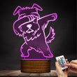 Dabbing Schnauzer Lamp