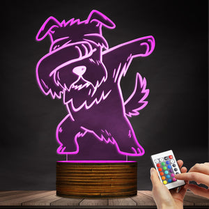 Dabbing Schnauzer Lamp