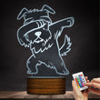 Dabbing Schnauzer Lamp