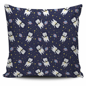 Space Westie Pillow Case