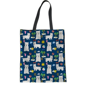 Westies And Palm Trees Tote Bag