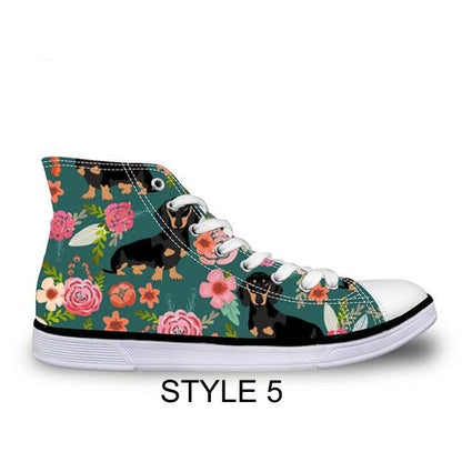 Dachshund Canvas Sneakers