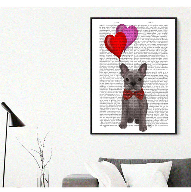 Bulldog Newspaper Canvas Poster