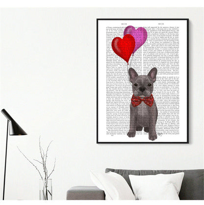 Bulldog Newspaper Canvas Poster